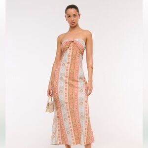 Abercrombie Strapless Knotted Maxi Dress L P